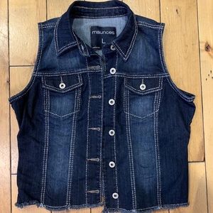 Maurice’s Sleeveless / Vest Jean Jacket